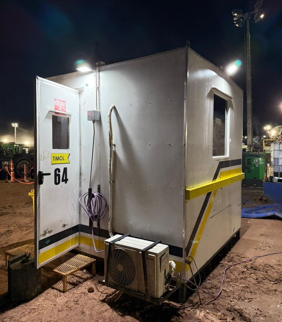 Cabina de vigilancia para seguridad perimetral en locación petrolera